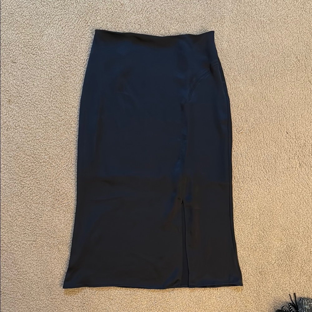 Elegant Black Women's Skirt w/ front slit